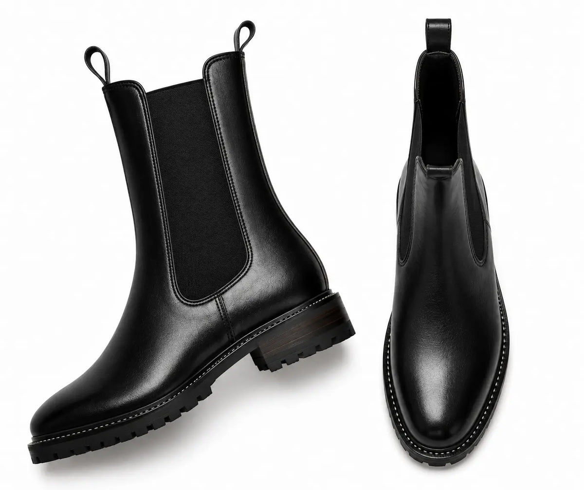 Montrose Patina Chelsea Boot for Men - Lug-Sole Leather Ankle Boots