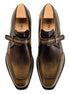 Maiori Antiqued Apron-Toe Single Monk Strap for Men - Square-Apron Burnished Dress Shoes