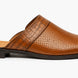 Molise Croc-Panel Perforated Mule for Men - Backless Open-Heel Leather Shoes