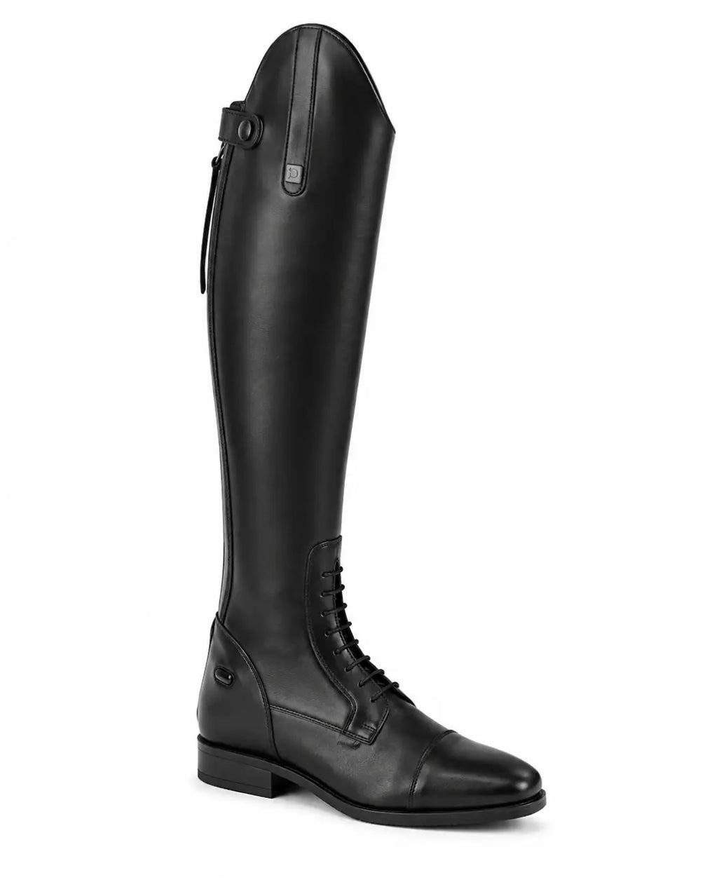Toledo Men's Lace-Up Polo Riding Boots – Tall Black Leather Field Boots for Polo