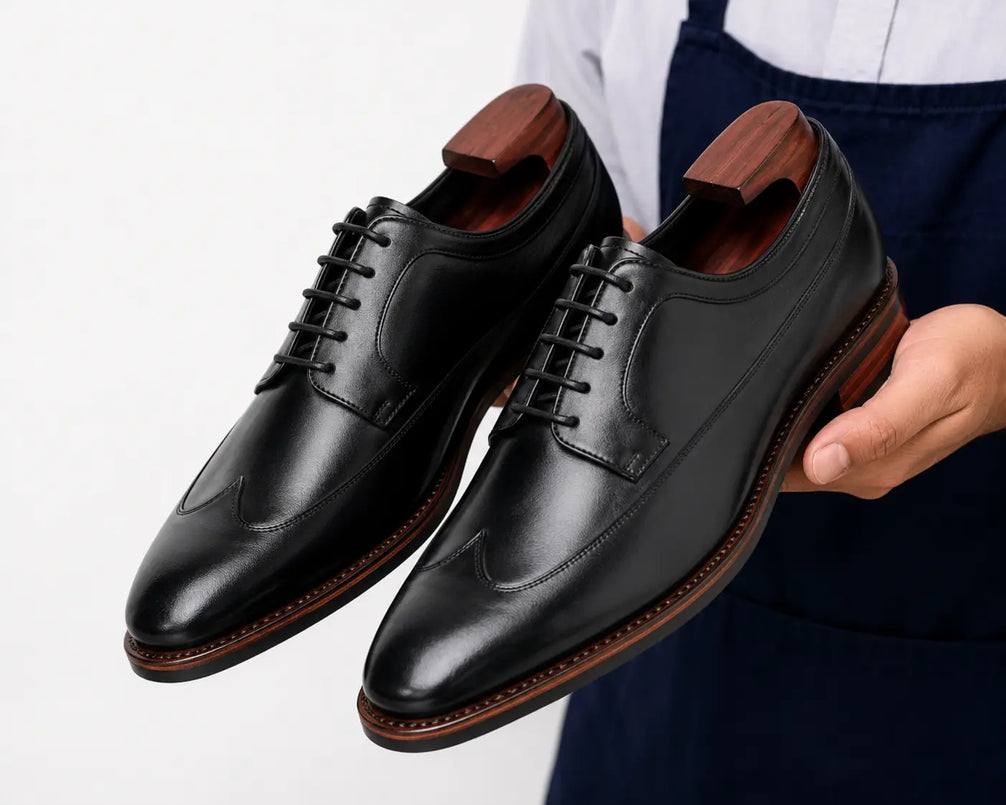 Matador Austerity Wingtip Derby for Men - Goodyear Welted Leather Formal Shoes