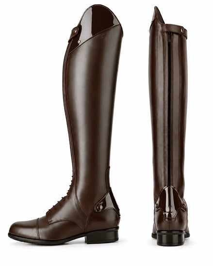 Verona Men's Patent-Top Polo & Horse Riding Boots – Black Leather Competition Boots