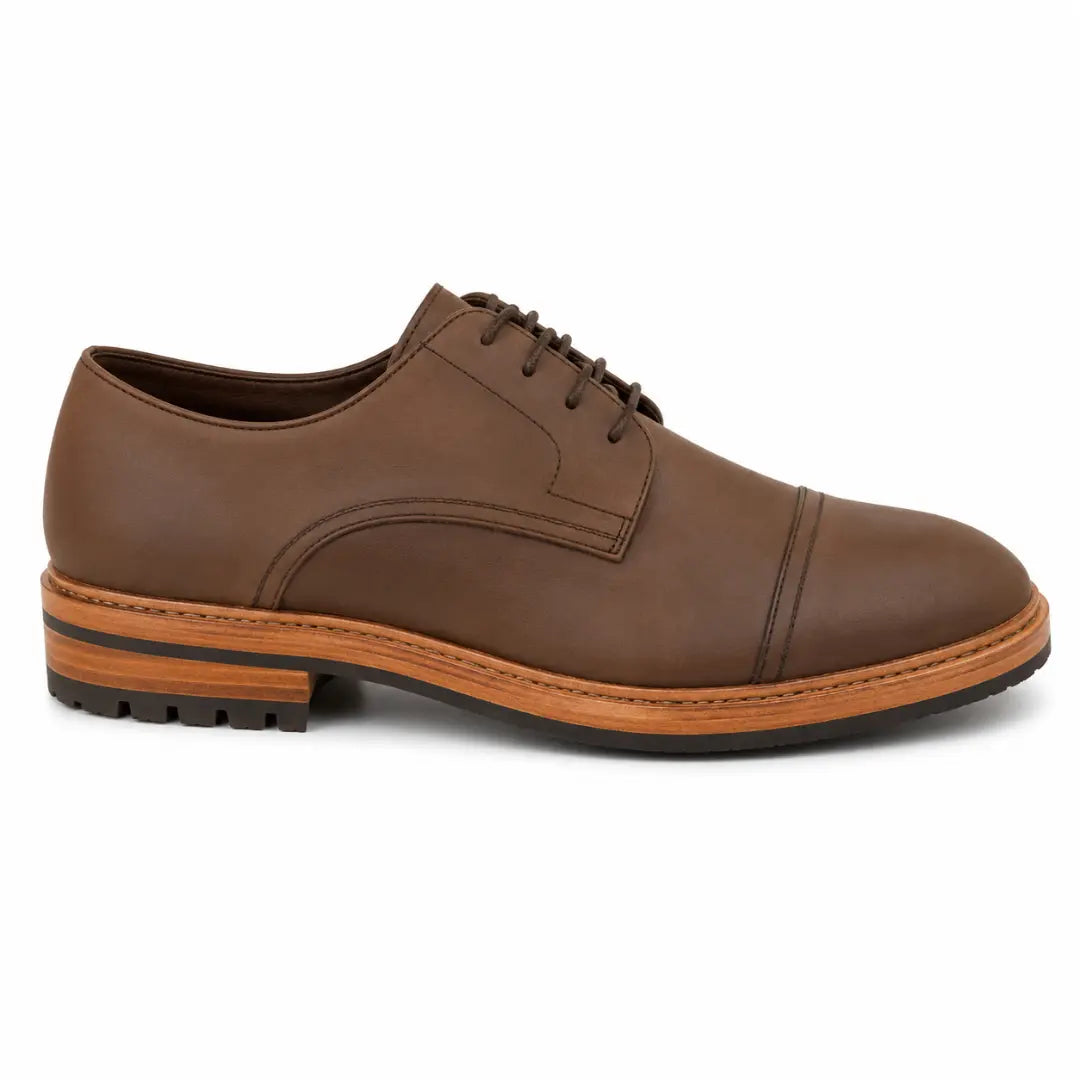 Max Cap-Toe Derby for Men - Nubuck Goodyear Welted Leather Shoes