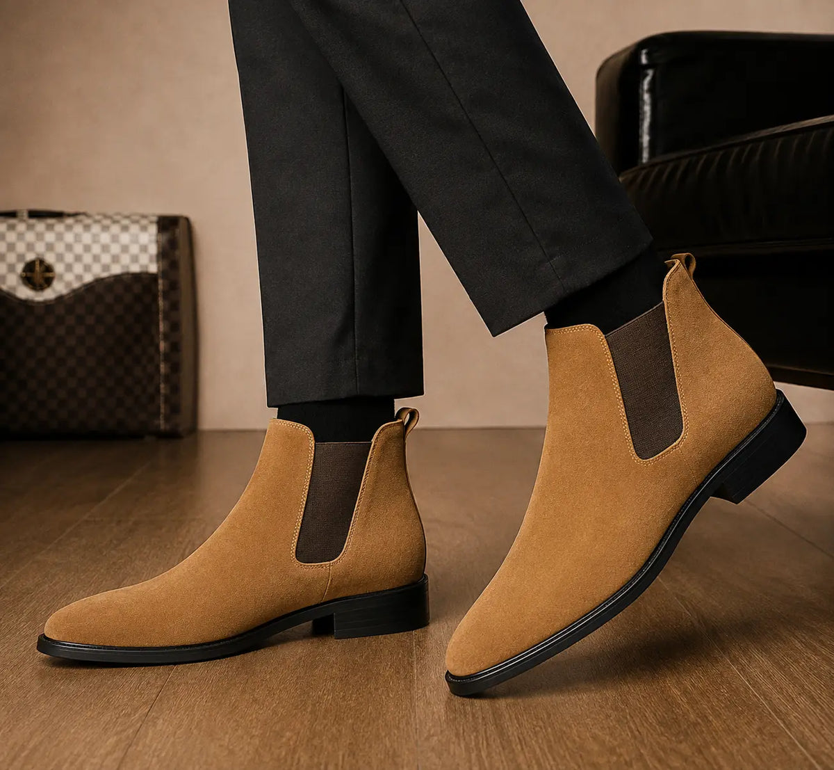 Moorgate Suede Chelsea Boot for Men - Goodyear Welted Leather Chelsea Boots