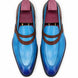 Mirasol Two-Tone Crossed-Strap Dress Loafer for Men - Hand-Patina Leather Shoes