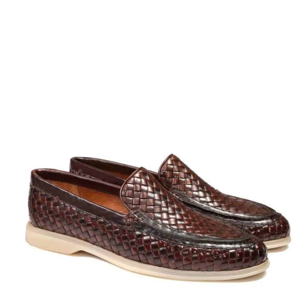 Masquefa Woven Venetian Slip-On Loafer for Men - Hand-Woven Slip-On Loafers