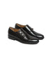 Morcote Brogued Cap-Toe Triple Monk Strap for Men - Perforated Leather Formal Shoes