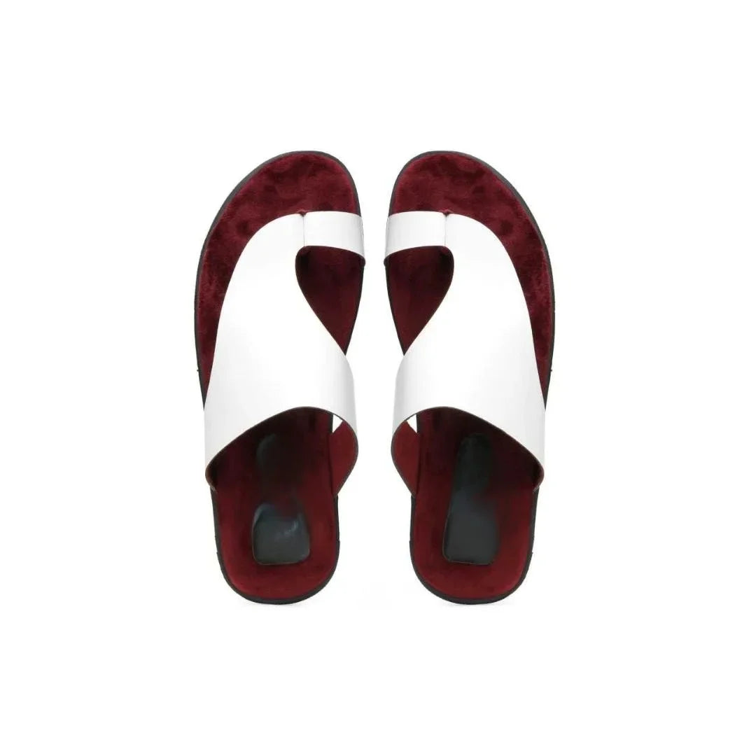 Manoel Toe-Loop Wide-Band Toe-Loop Slipper for Men - Leather Toe-Loop Slides