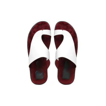 Manoel Toe-Loop Wide-Band Toe-Loop Slipper for Men - Leather Toe-Loop Slides