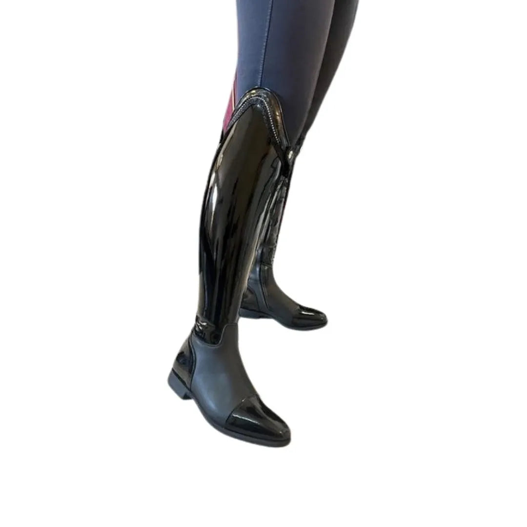 Marchagaz Patent On-Foot Dress Riding Boot for Men - Patent Dressage Boots