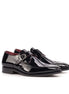 Mercogliano Patent Wingtip Single Monk Strap for Men - Glossy Tuxedo & Party Shoes