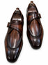 Miglionico Streaked Split-Toe Single Monk Strap for Men - Hand-Burnished Dress Shoes