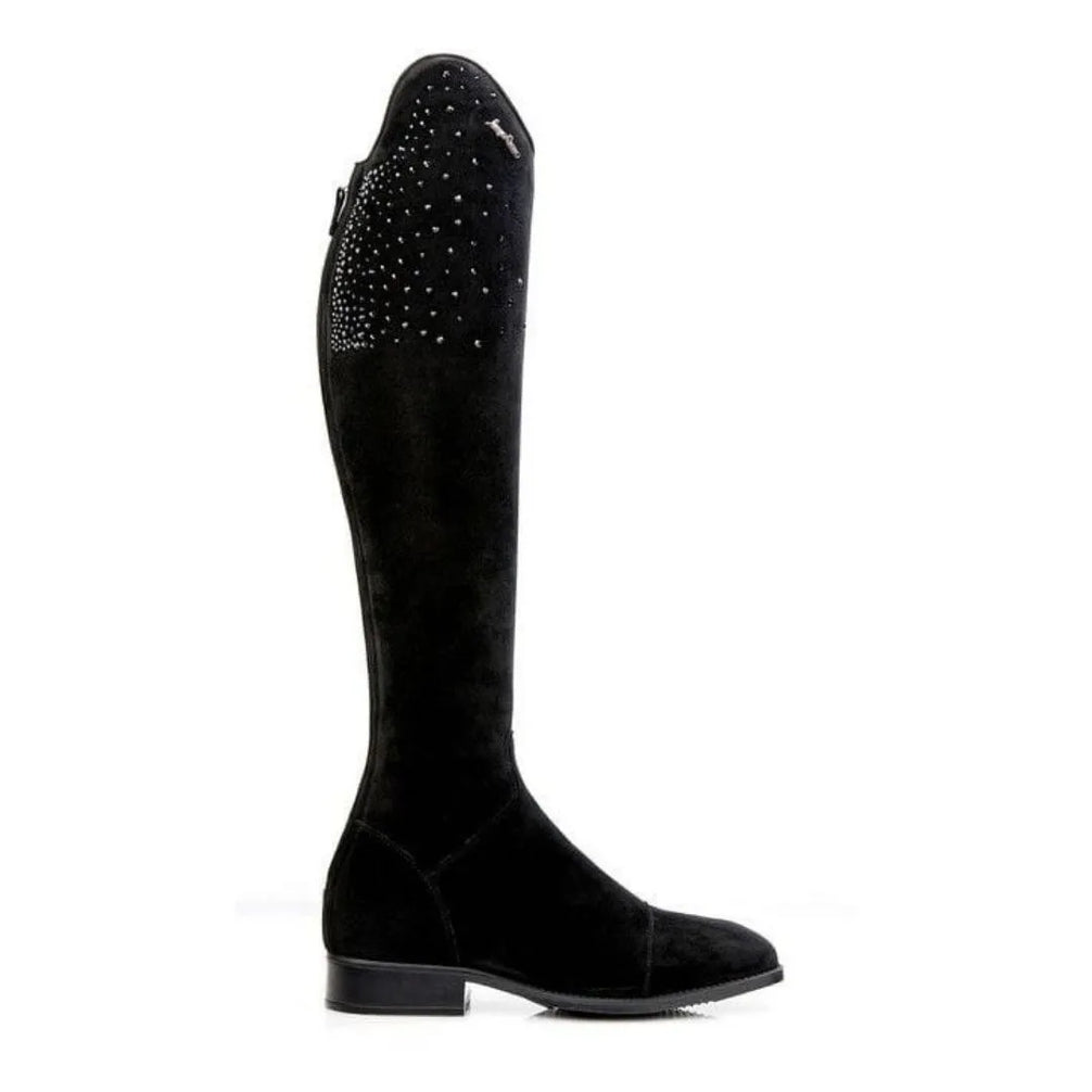 Masueco Suede Crystal-Back Dress Riding Boot for Men - Suede Riding Boots