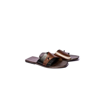 Mauguio Two-Tone Overlap Slide for Men - Leather Slides