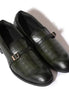 Monreale Croc-Embossed Slip-On Single Monk Strap for Men - Loafer-Style Party Shoes