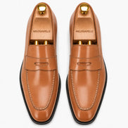 Marbella Apron Penny Loafer // Chestnut
