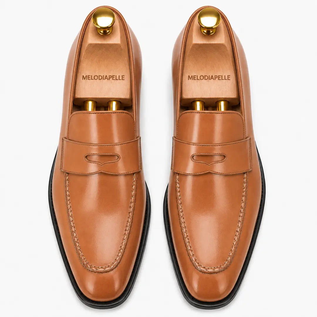 Marbella Apron Penny Loafer // Chestnut