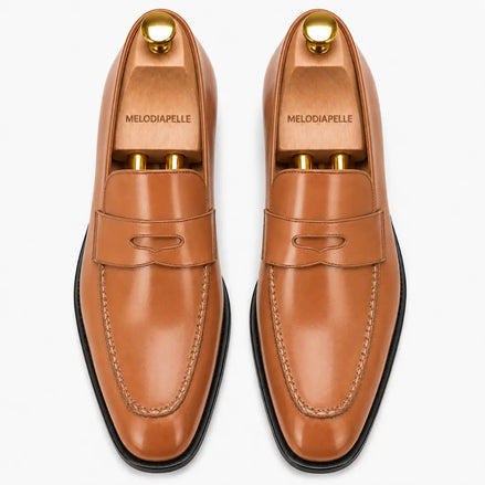 Marbella Apron Penny Loafer // Chestnut