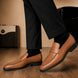 Marbella Apron-Stitch Penny Loafer for Men - Handmade Full-Grain Leather Slip-On