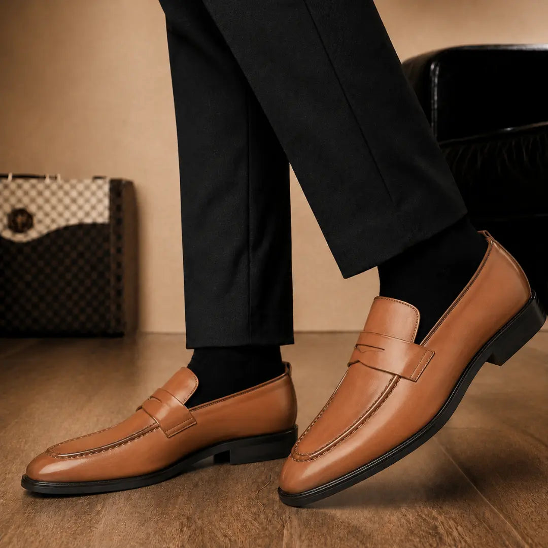 Marbella Apron Penny Loafer // Chestnut