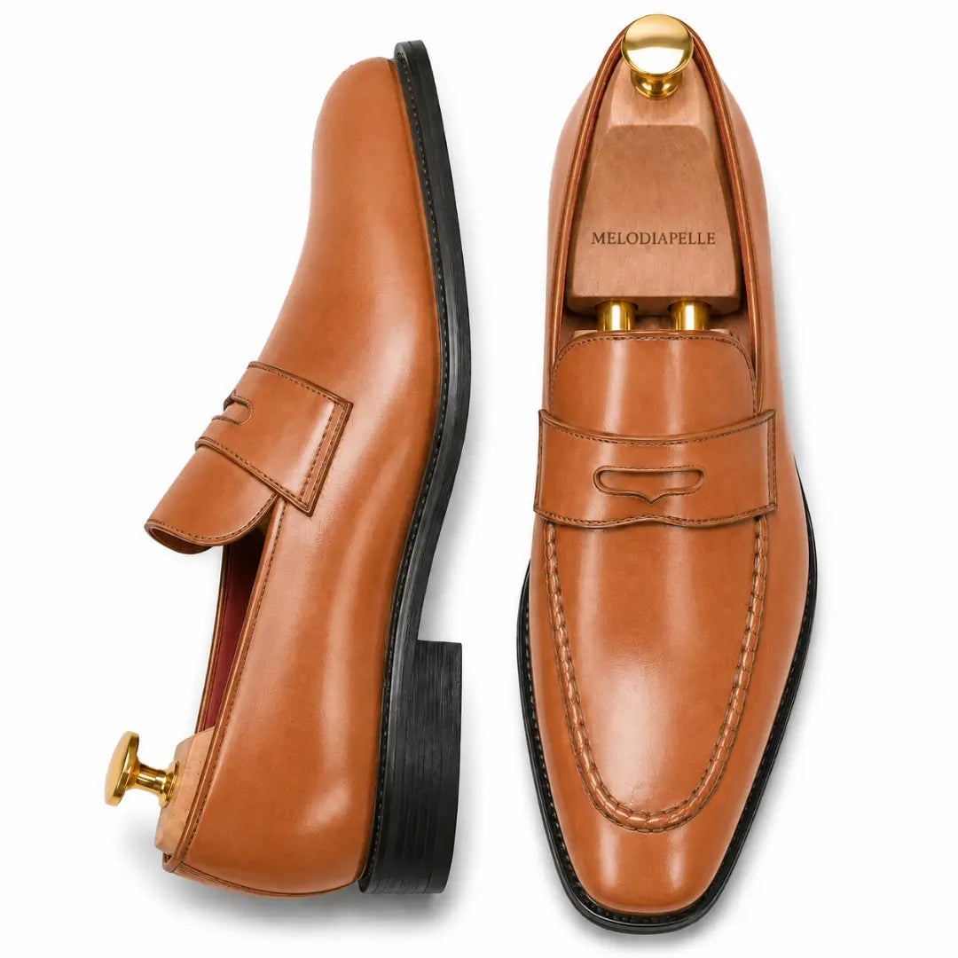 Marbella Apron Penny Loafer // Chestnut