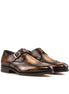 Montecatini Marbled Wingtip Single Monk Strap for Men - Hand-Burnished Brogue Shoes