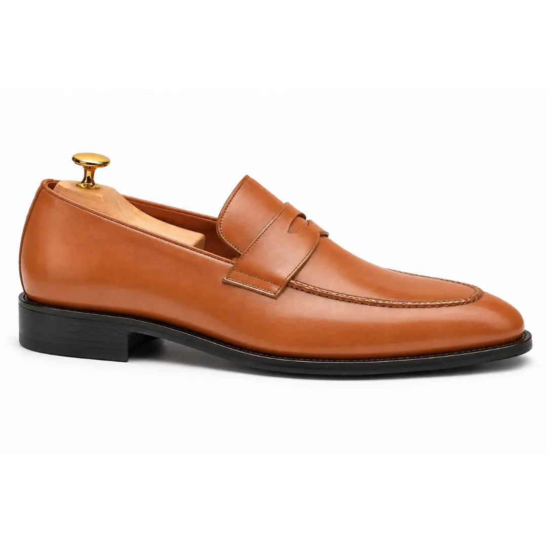 Marbella Apron Penny Loafer // Chestnut