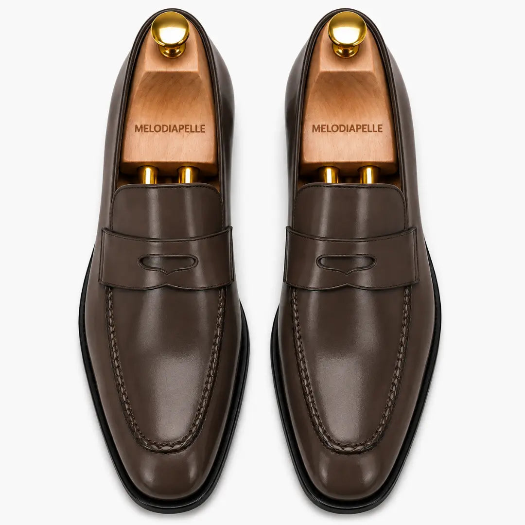 Marbella Apron Penny Loafer // Chestnut