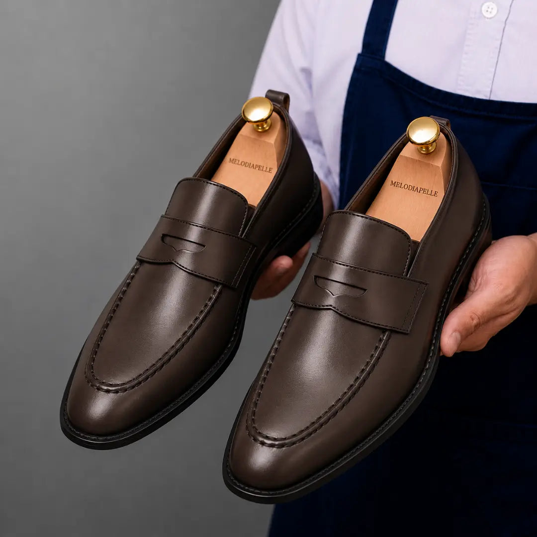 Marbella Apron Penny Loafer // Chestnut