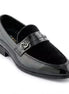 Masainas Velvet-Panel Patent Penny Loafer for Men - Evening Loafers