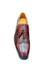 Magasa Wingtip Tassel Tassel Loafer for Men - Burnished Full-Brogue Loafers