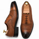 Munich Hand-Woven Brogue Oxford for Men - Goodyear Welted Leather Dress Shoes