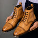 Mendoza Full-Brogue Cap-Toe Boot for Men - Handmade Leather Lace-Up Boots