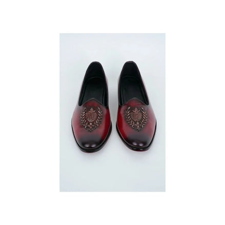 Margao Patina Crest Nagra Jutti for Men - Burnished Nagra Wedding Shoes