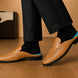 Mantero Woven-Embossed Penny Mule for Men - Backless Block-Heel Shoes