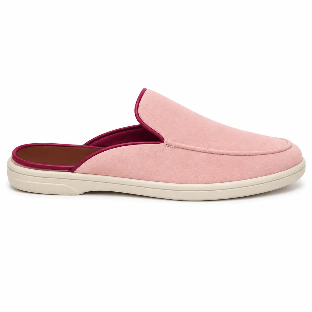 Malvasia Piped Suede Cupsole Mule for Men - Backless Slip-On Shoes