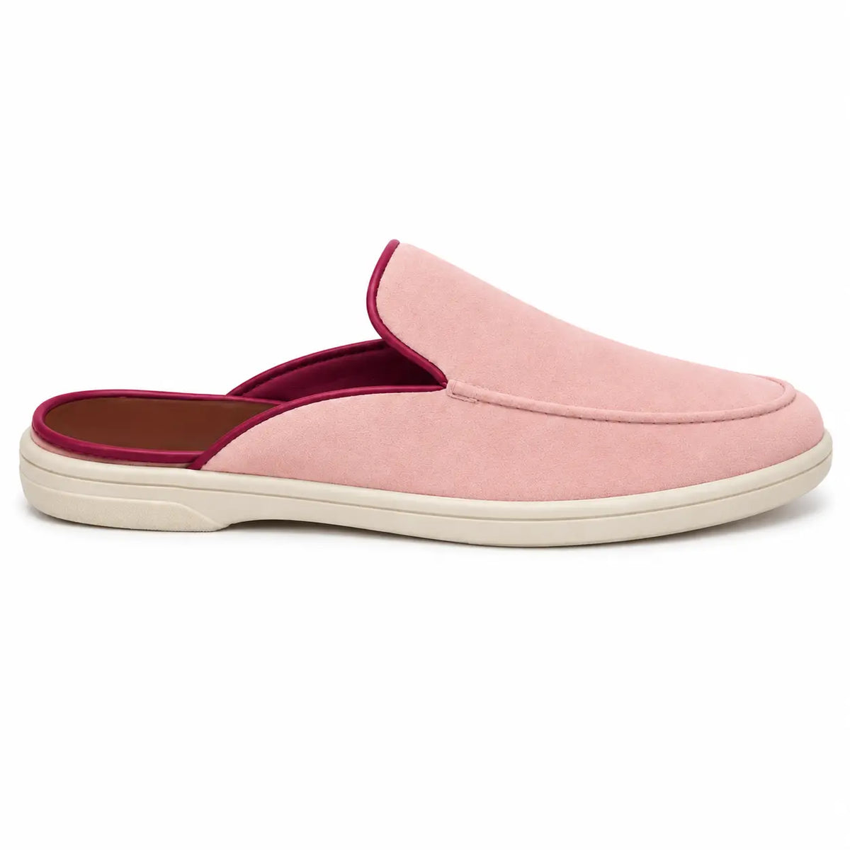 Malvasia Piped Suede Cupsole Mule for Men - Backless Slip-On Shoes