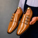 Montecito Double Monk Strap Shoes for Men - Goodyear Welted Full-Grain Leather