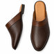 Molise Croc-Panel Perforated Mule for Men - Backless Open-Heel Leather Shoes