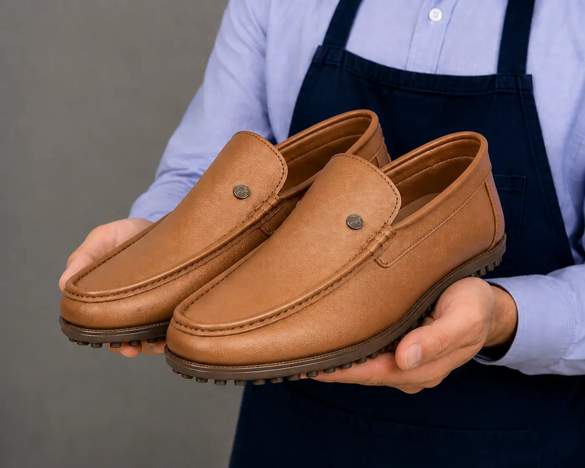 Montoya Driving Loafer for Men - Handmade Leather Moccasin Slip-On Shoes