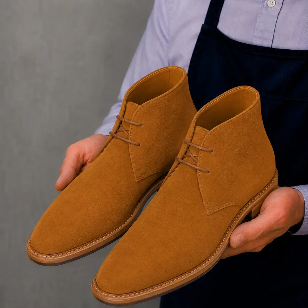Maringa Suede Chukka Boot for Men - Goodyear Welted Leather Sole Boots