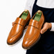Marquis Braided-Welt Dress Penny Loafer for Men - Handmade Block-Heel Leather Shoes