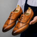 Mossverde Hand-Patina Wingtip Brogue Oxford for Men - Goodyear Welted Leather Shoes