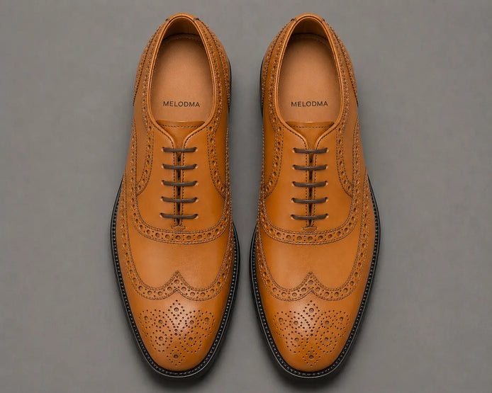Mazaro Wingtip Brogue Oxford for Men - Goodyear Welted Full-Grain Leather Shoes