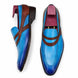 Mirasol Two-Tone Crossed-Strap Dress Loafer for Men - Hand-Patina Leather Shoes