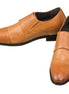 Montilla Lizard-Embossed Cap-Toe Double Monk Strap for Men - Textured Leather Dress Shoes