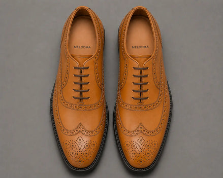 Mazaro Wingtip Brogue Oxford for Men - Goodyear Welted Full-Grain Leather Shoes