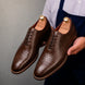 Meta Croc-Embossed Wholecut Oxford for Men - Goodyear Welted Leather Shoes