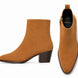 Maddox Suede Zip Boot for Men - Pointed-Toe Block Heel Ankle Boots