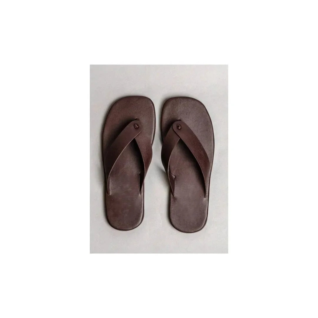 Malgrat Soft Thong Flip-Flop for Men - Leather Flip-Flops